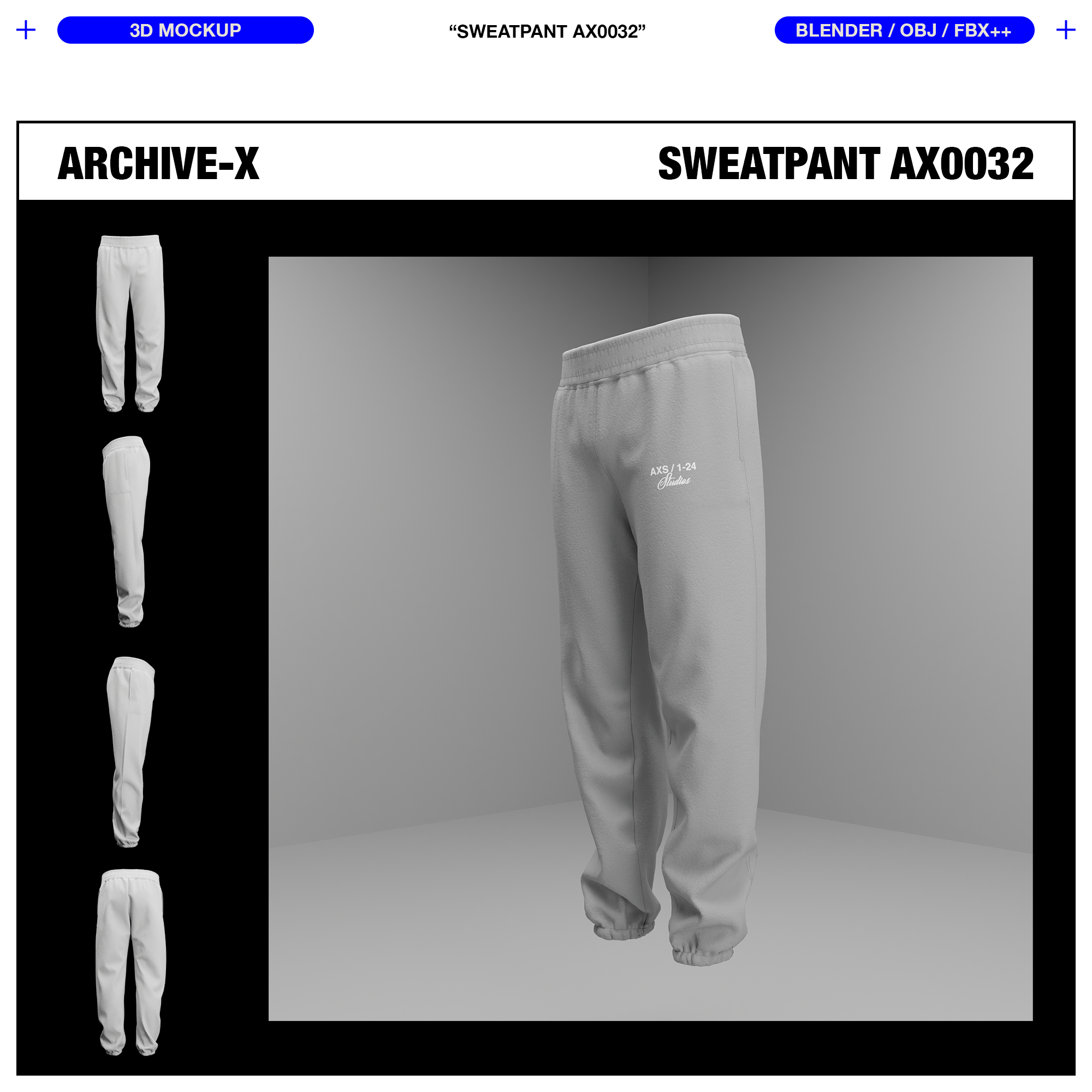 SWEATPANT AX0032 - 3D MOCKUP – ARCHIVEX-STUDIOS
