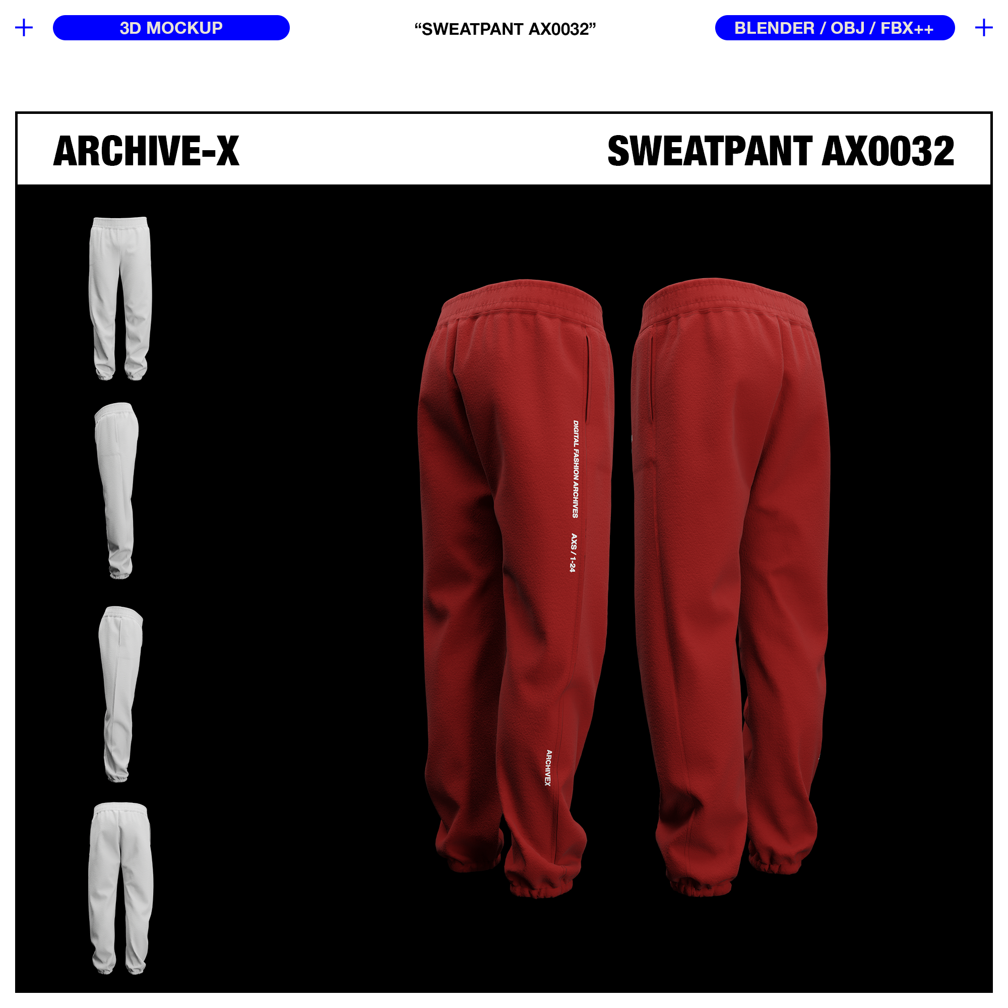 SWEATPANT AX0032 - 3D MOCKUP – ARCHIVEX-STUDIOS