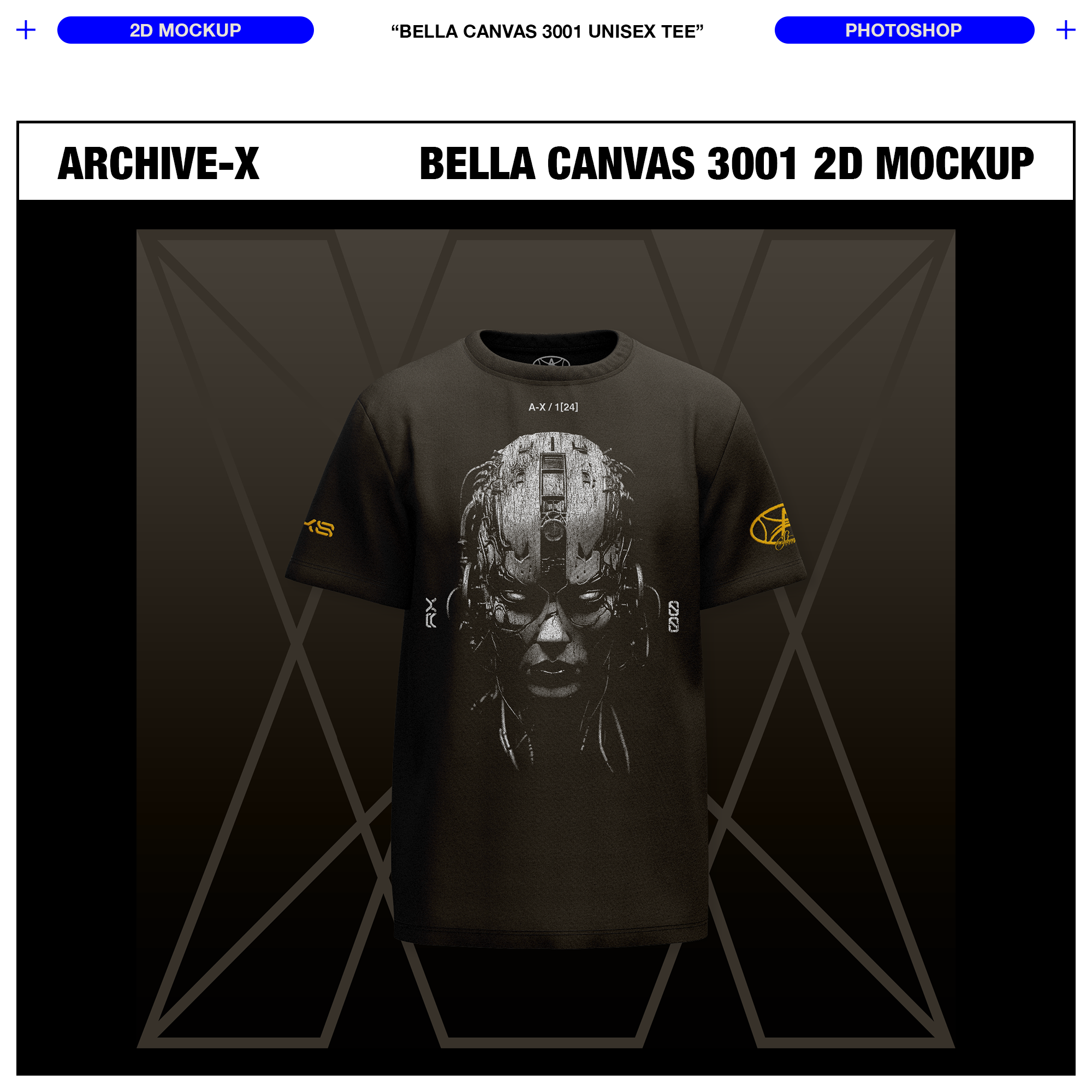 BELLA CANVAS 3001 UNISEX TEE - 2D MOCKUP