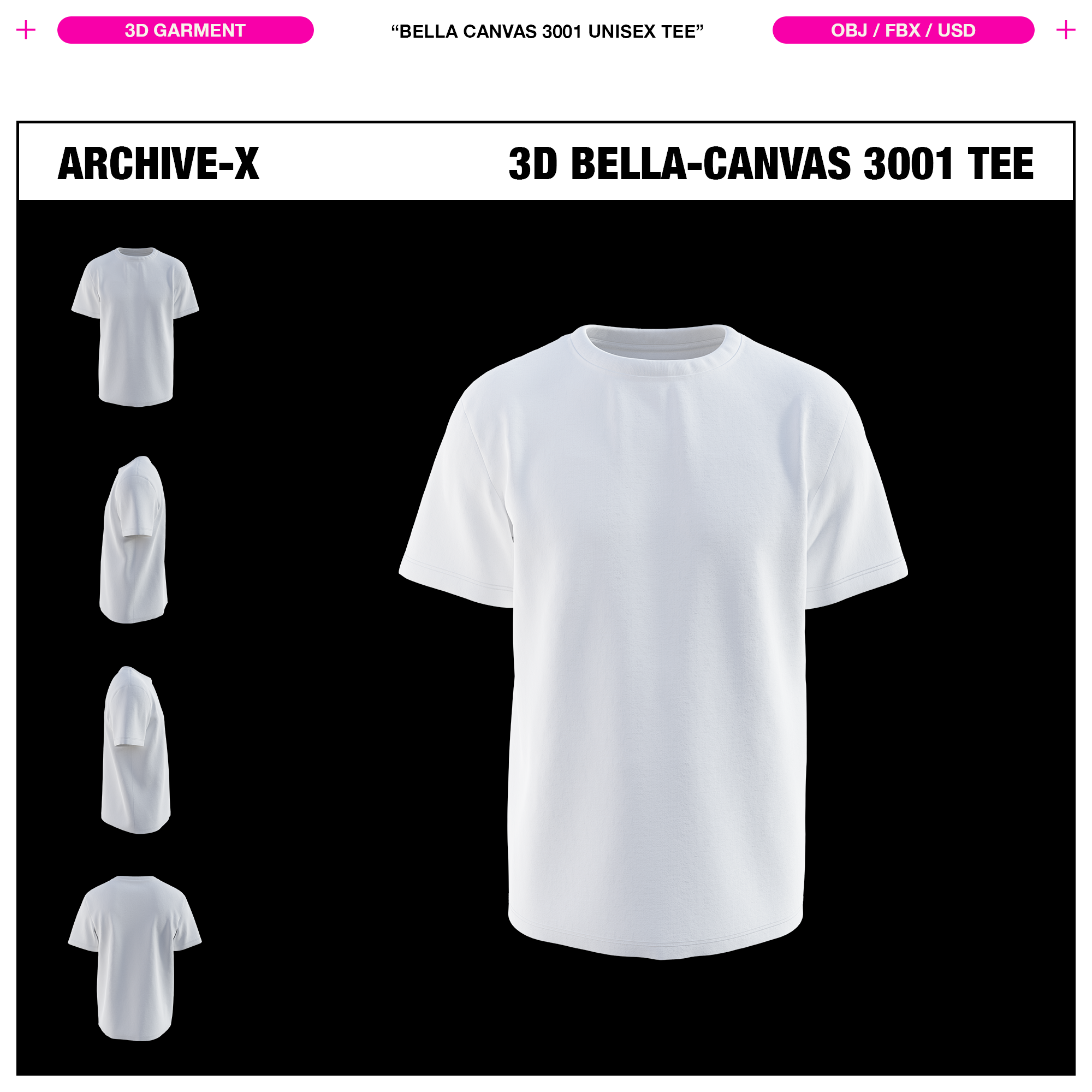 BELLA CANVAS 3001 UNISEX TEE - 3D GARMENT