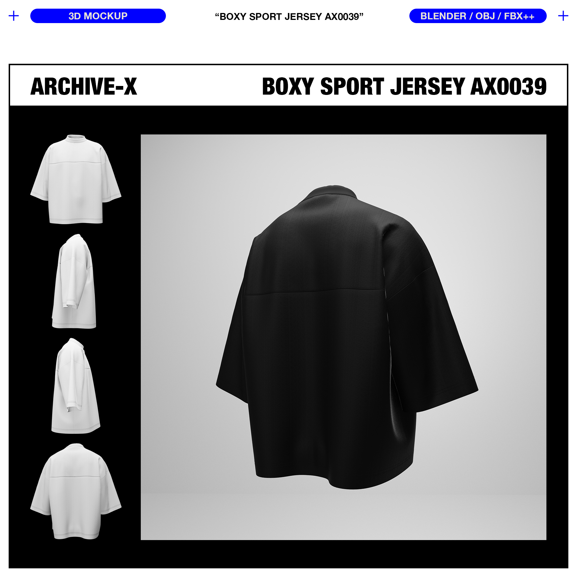 BOXY SPORT JERSEY - 3D MOCKUP