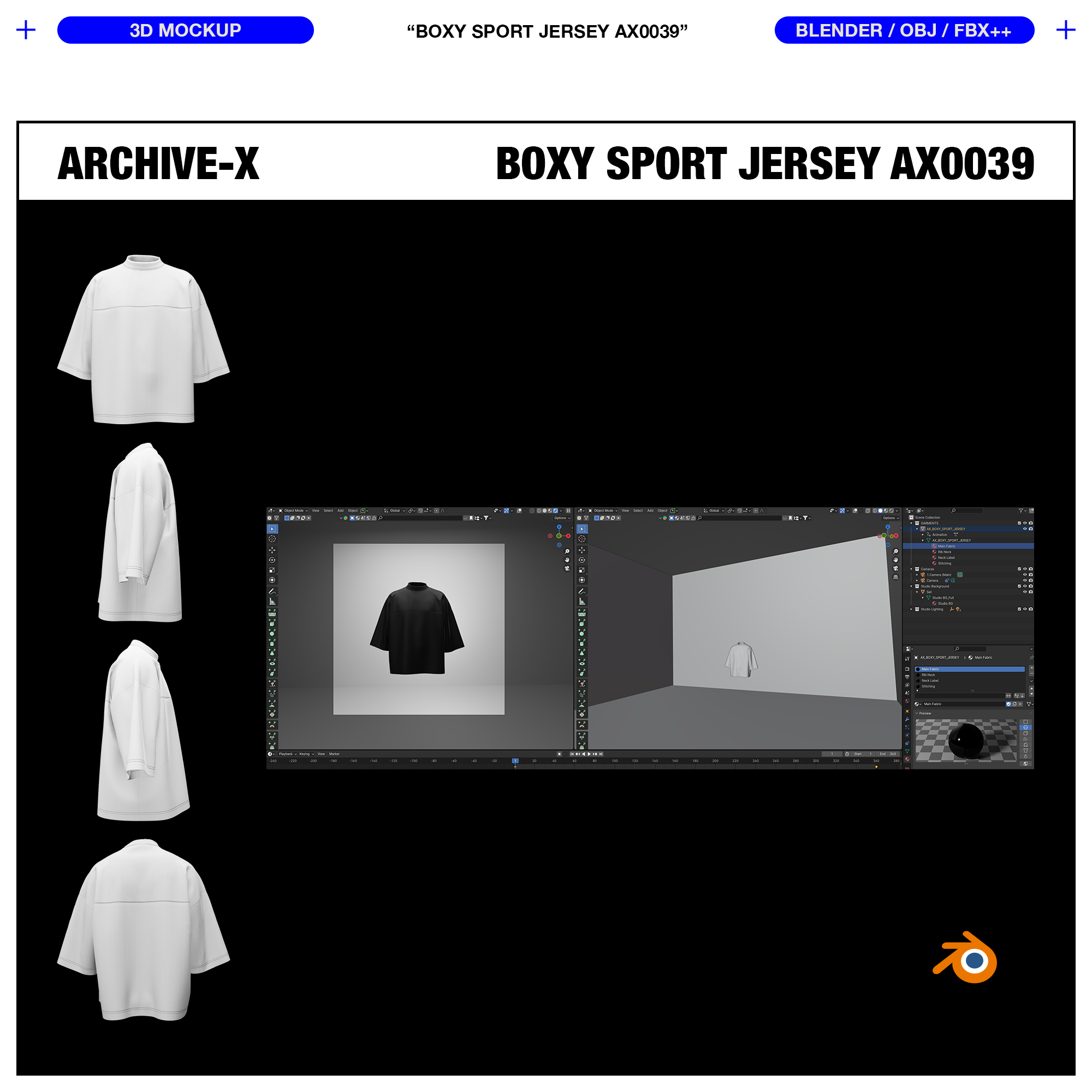 BOXY SPORT JERSEY - 3D MOCKUP