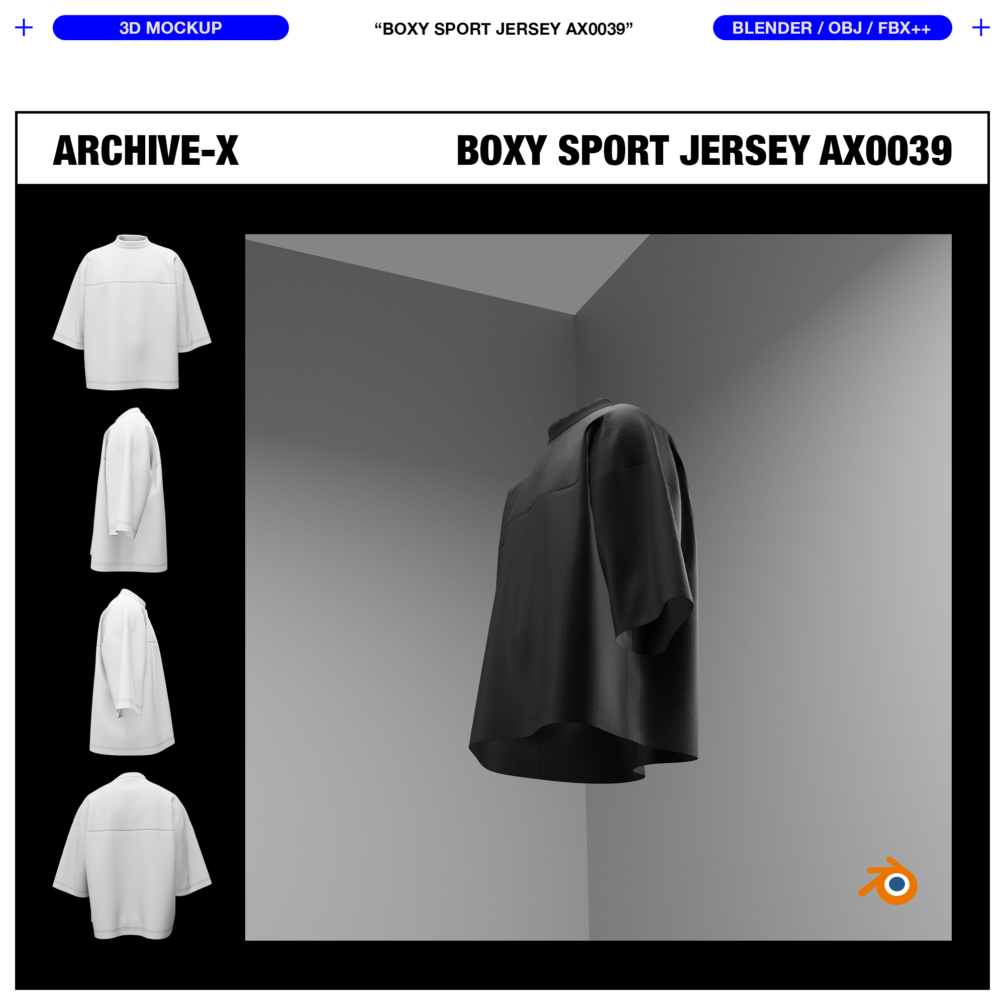 BOXY SPORT JERSEY - 3D MOCKUP