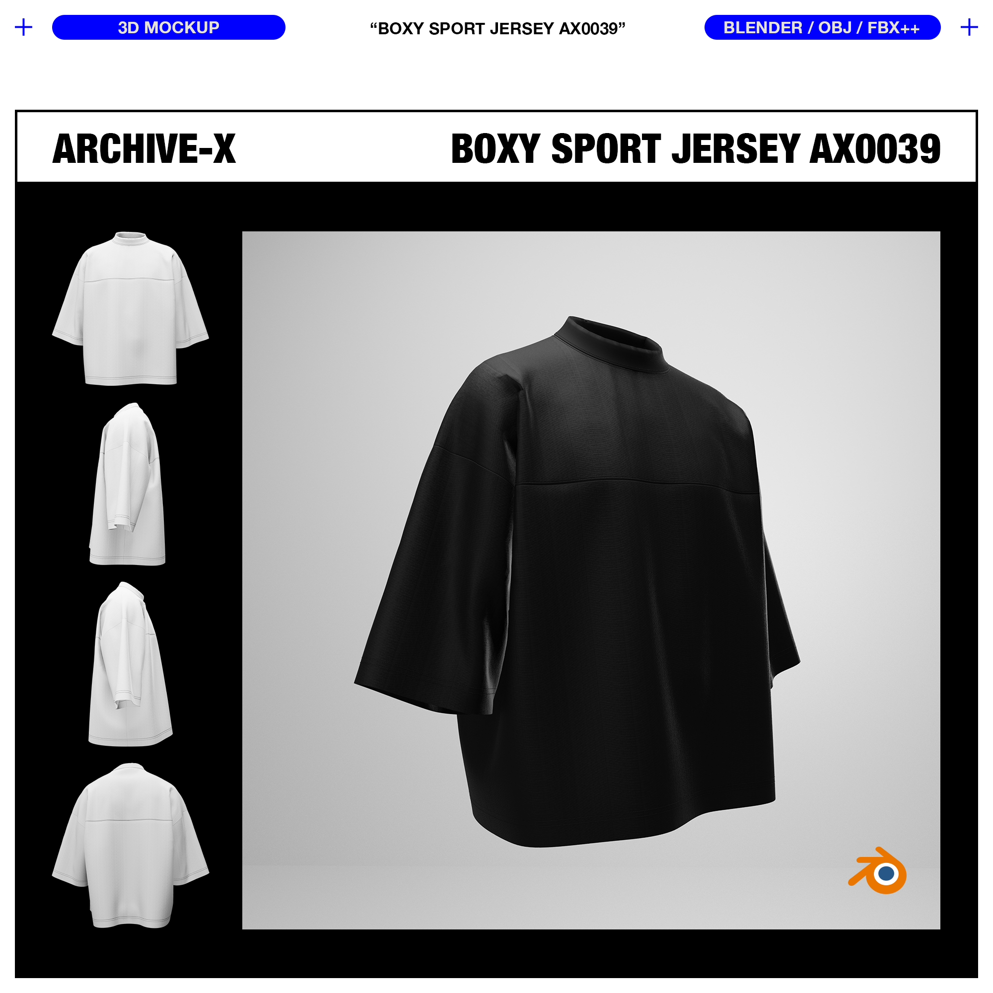 BOXY SPORT JERSEY - 3D MOCKUP