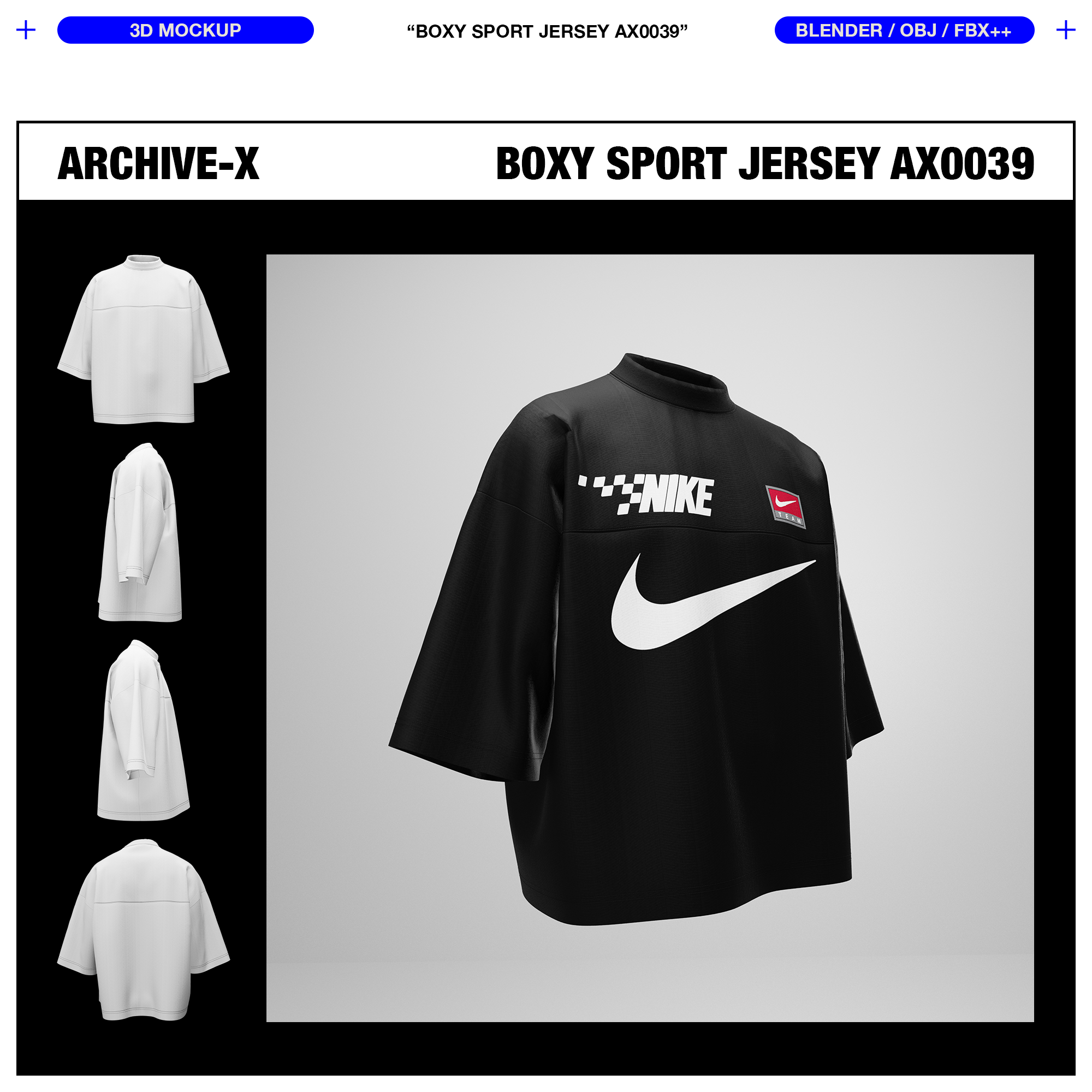 BOXY SPORT JERSEY - 3D MOCKUP