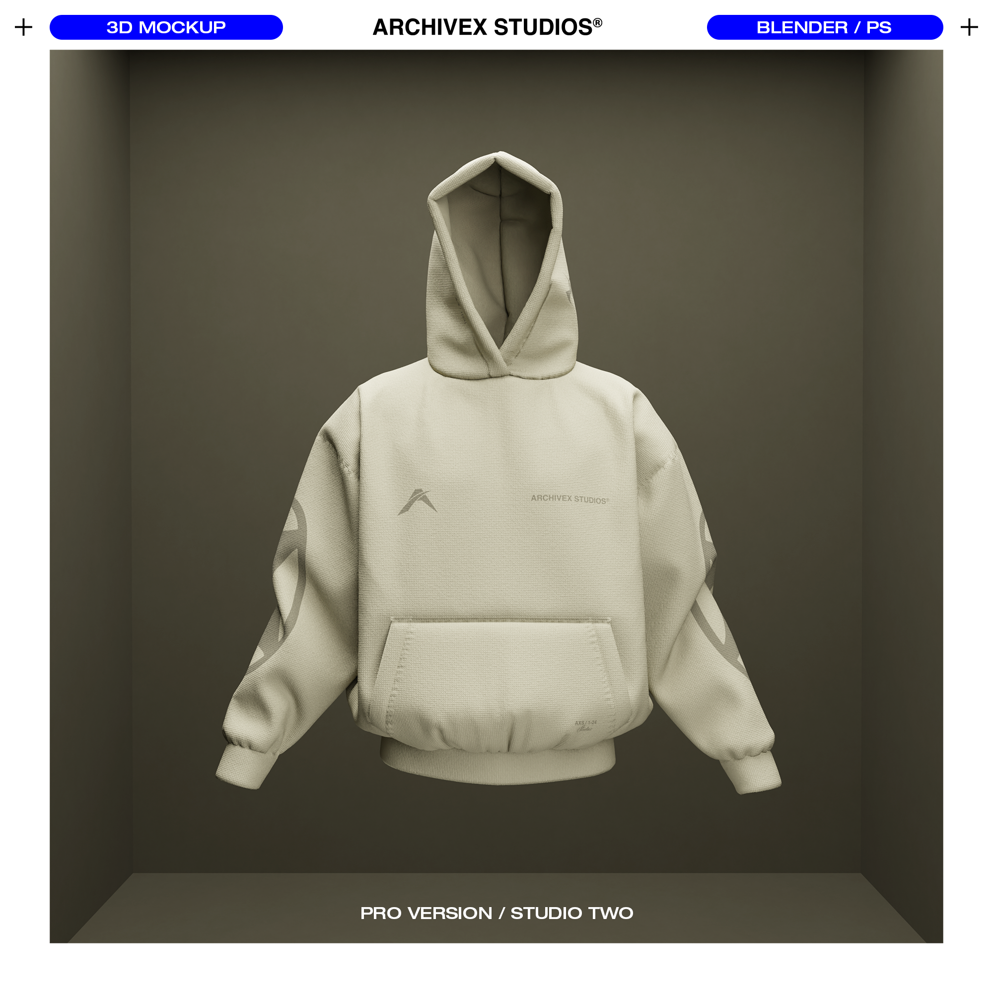 3D BOXY HOOD MOCKUP (X2)