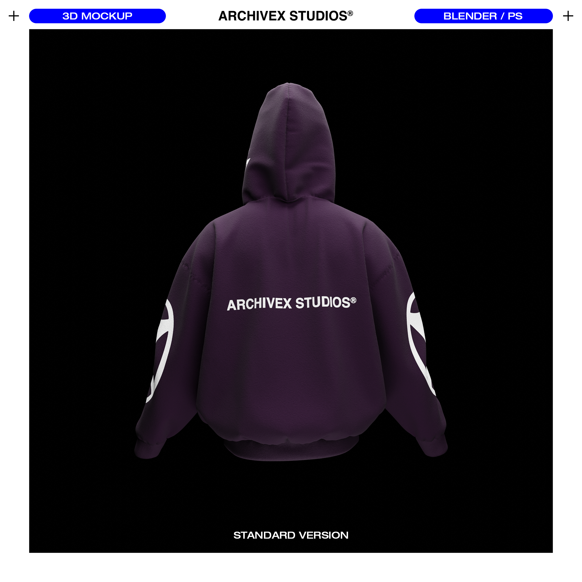 3D BOXY HOOD MOCKUP (X2)
