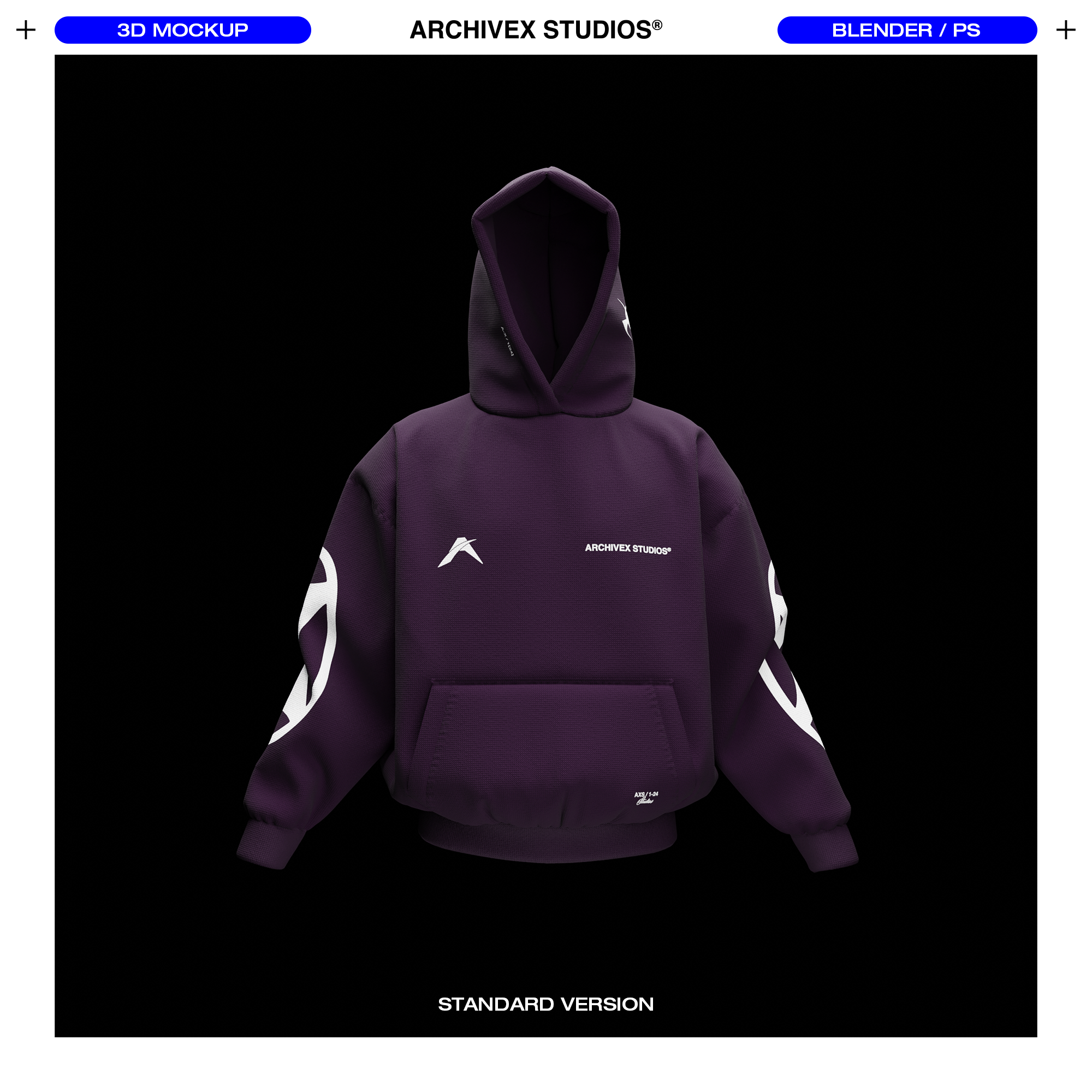 3D BOXY HOOD MOCKUP (X2)