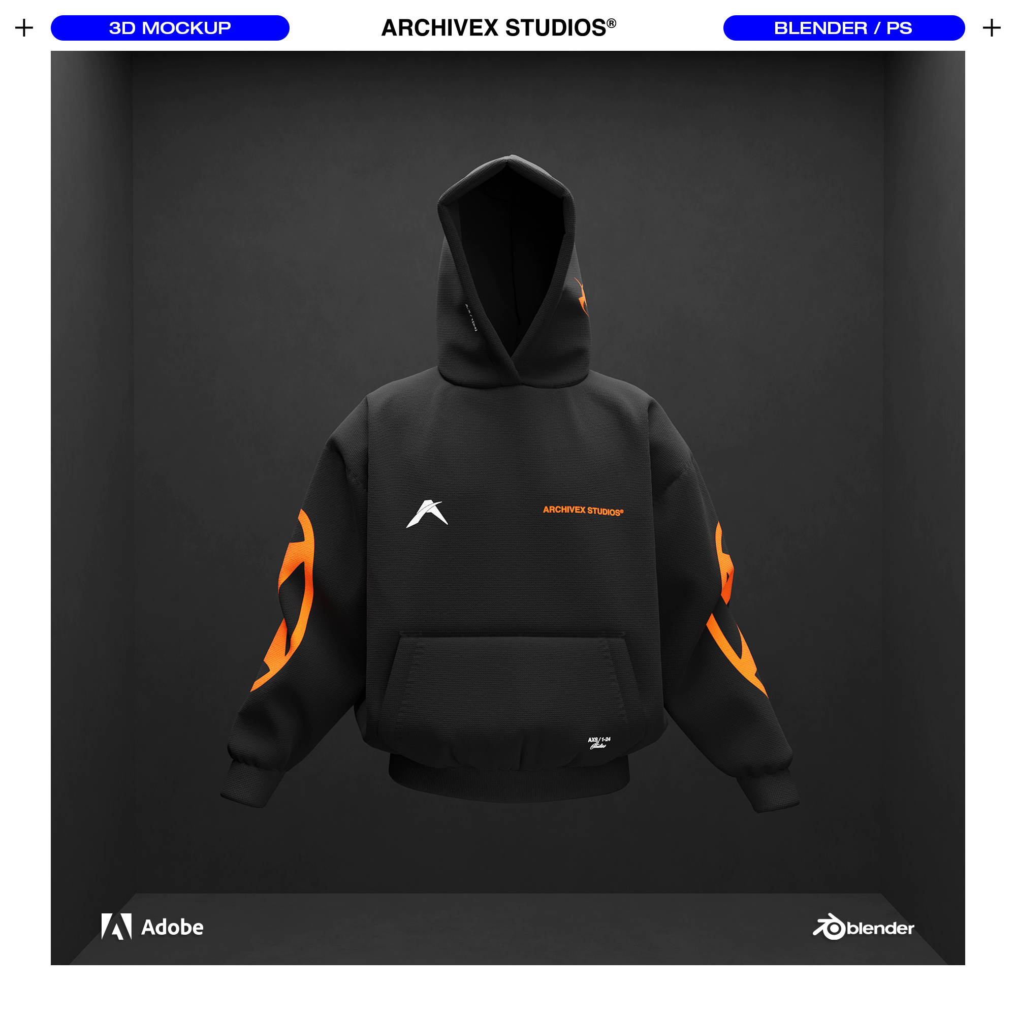 3D BOXY HOOD MOCKUP (X2)
