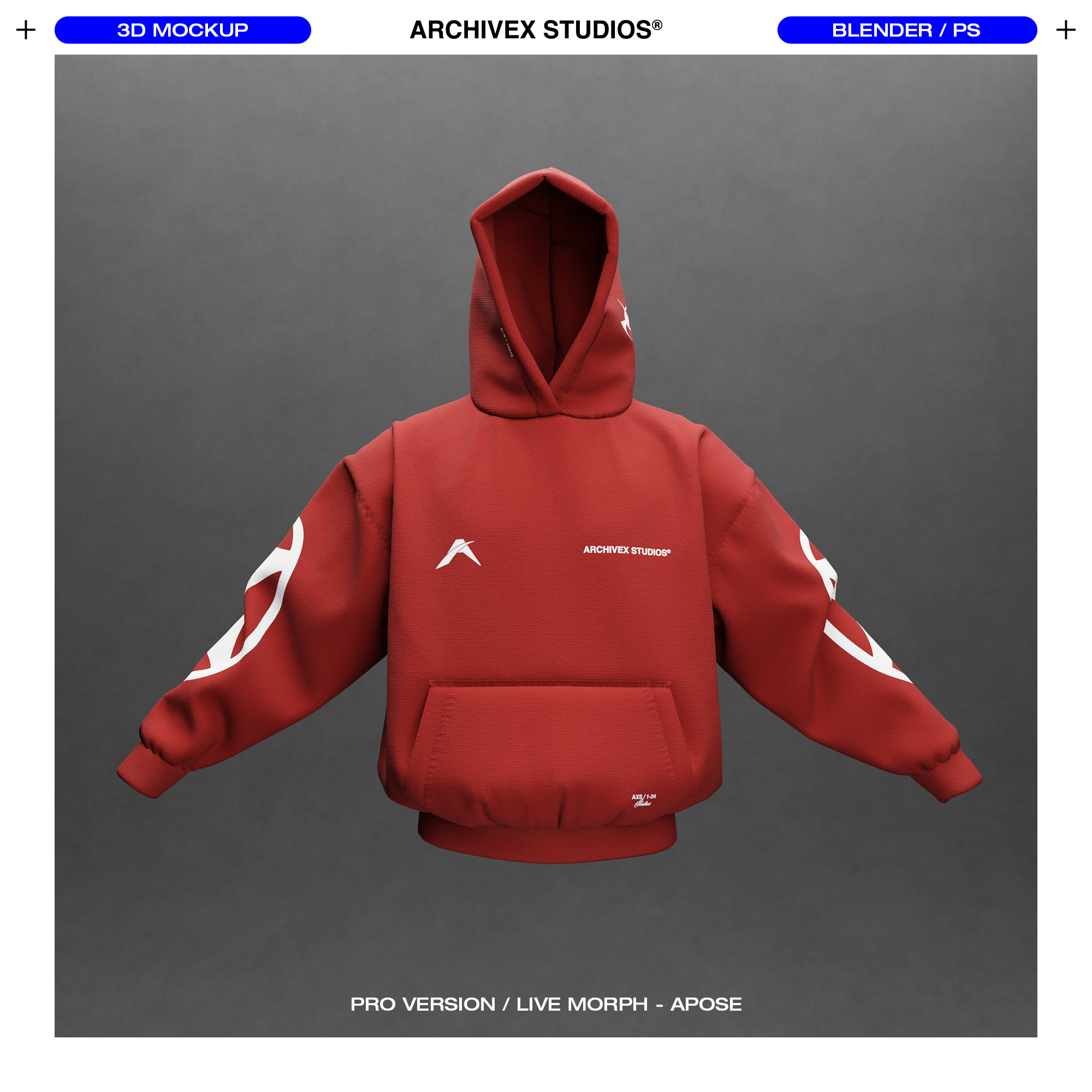 3D BOXY HOOD MOCKUP (X2)