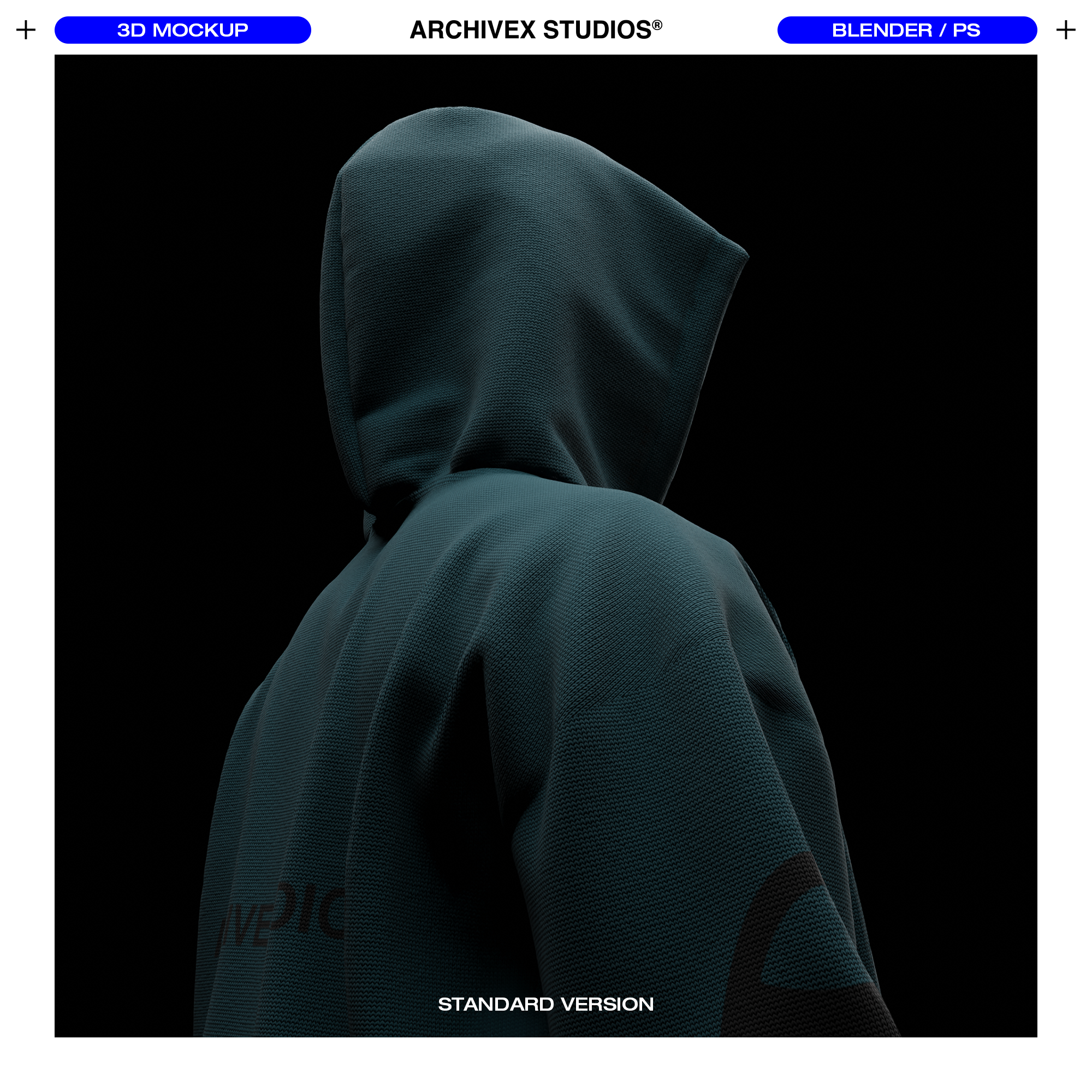 3D BOXY HOOD MOCKUP (X3)