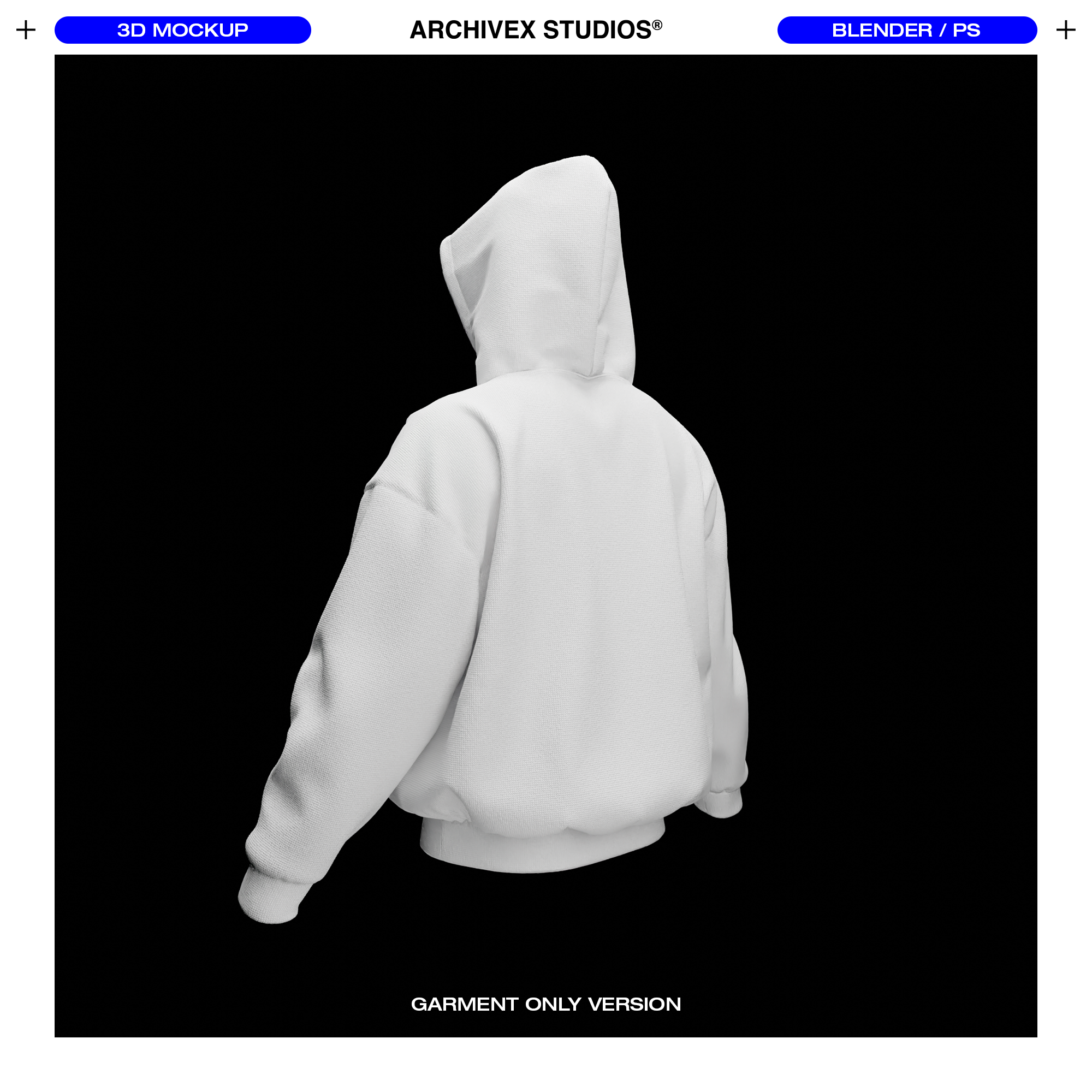 3D BOXY HOOD MOCKUP (X3)