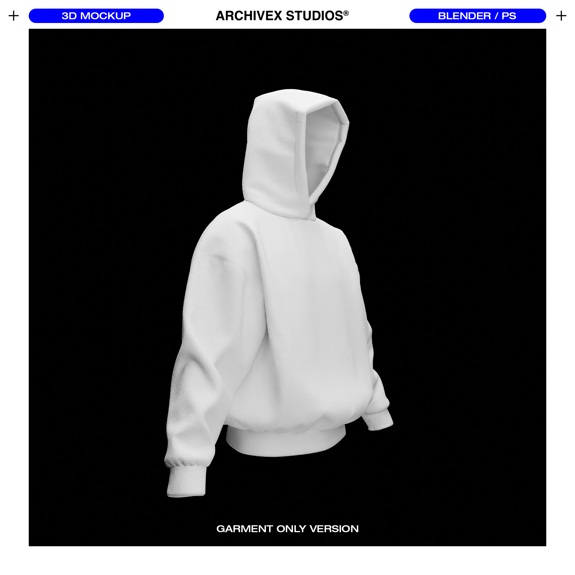 3D BOXY HOOD MOCKUP (X3)