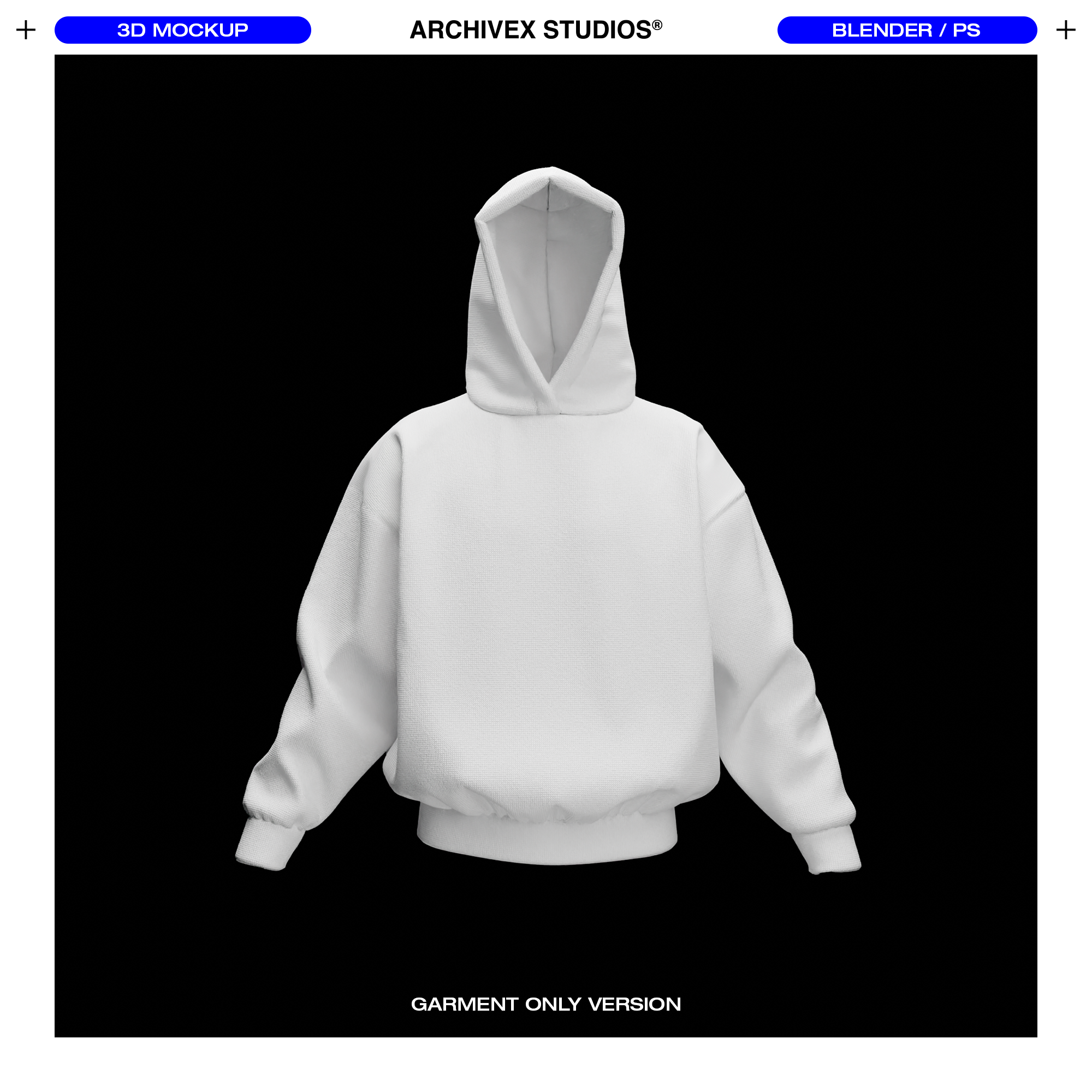 3D BOXY HOOD MOCKUP (X3)