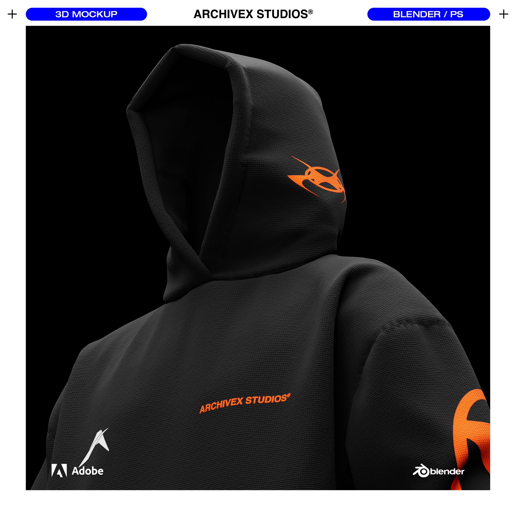3D BOXY HOOD MOCKUP (X2)