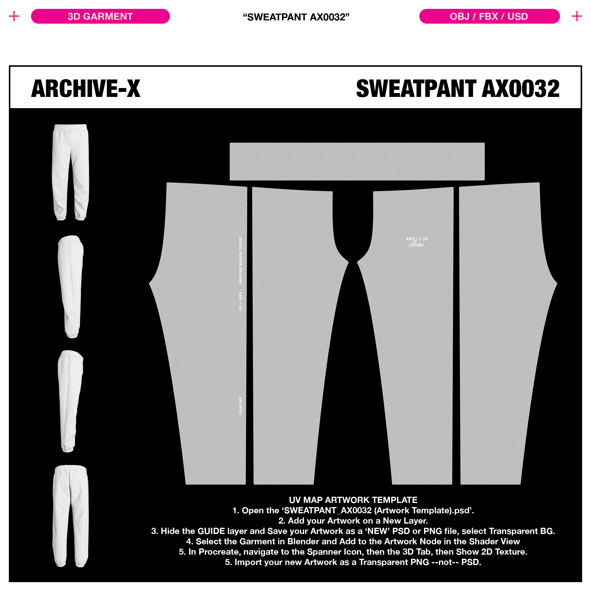 SWEATPANT 0032 - 3D GARMENT