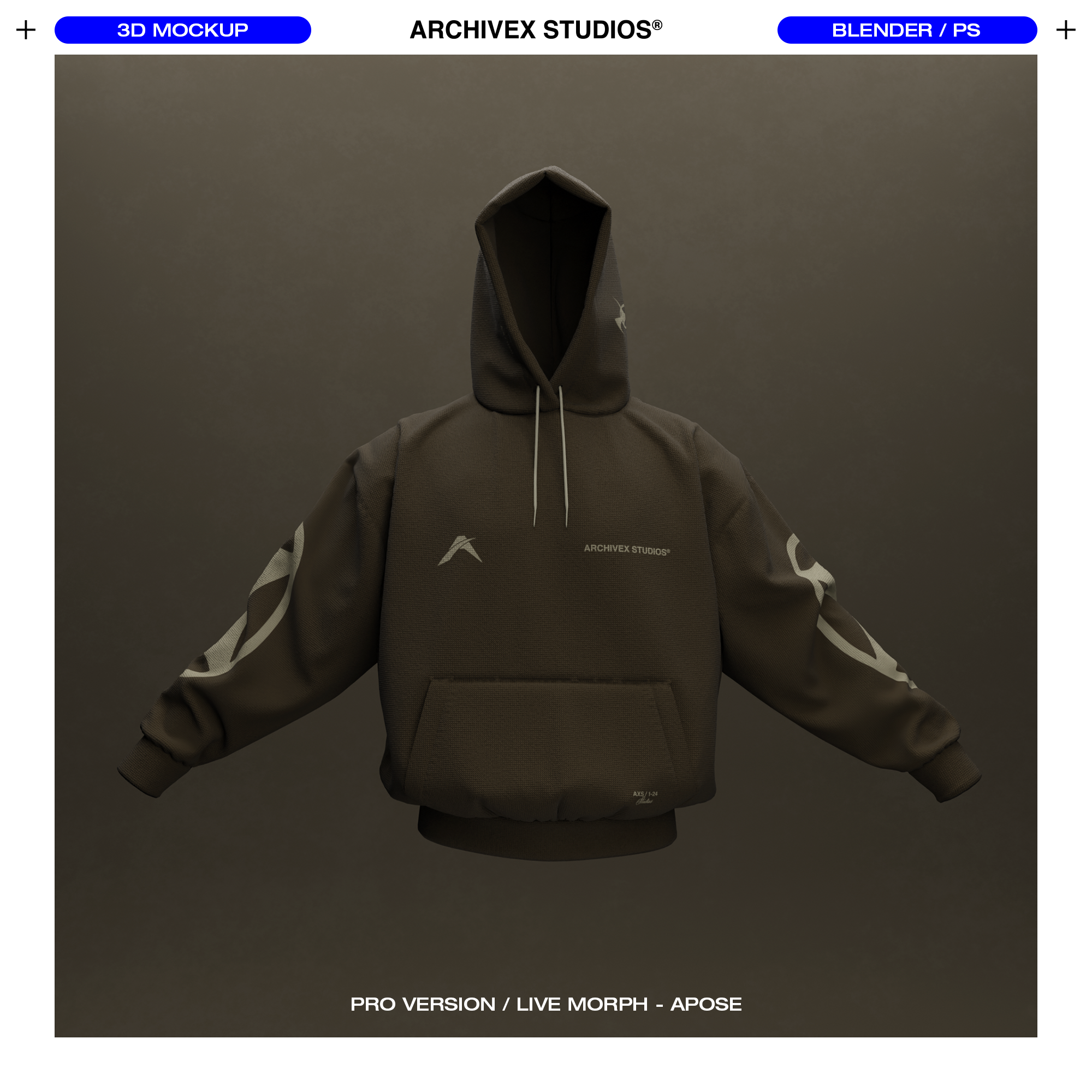 3D BOXY HOOD MOCKUP (X1)
