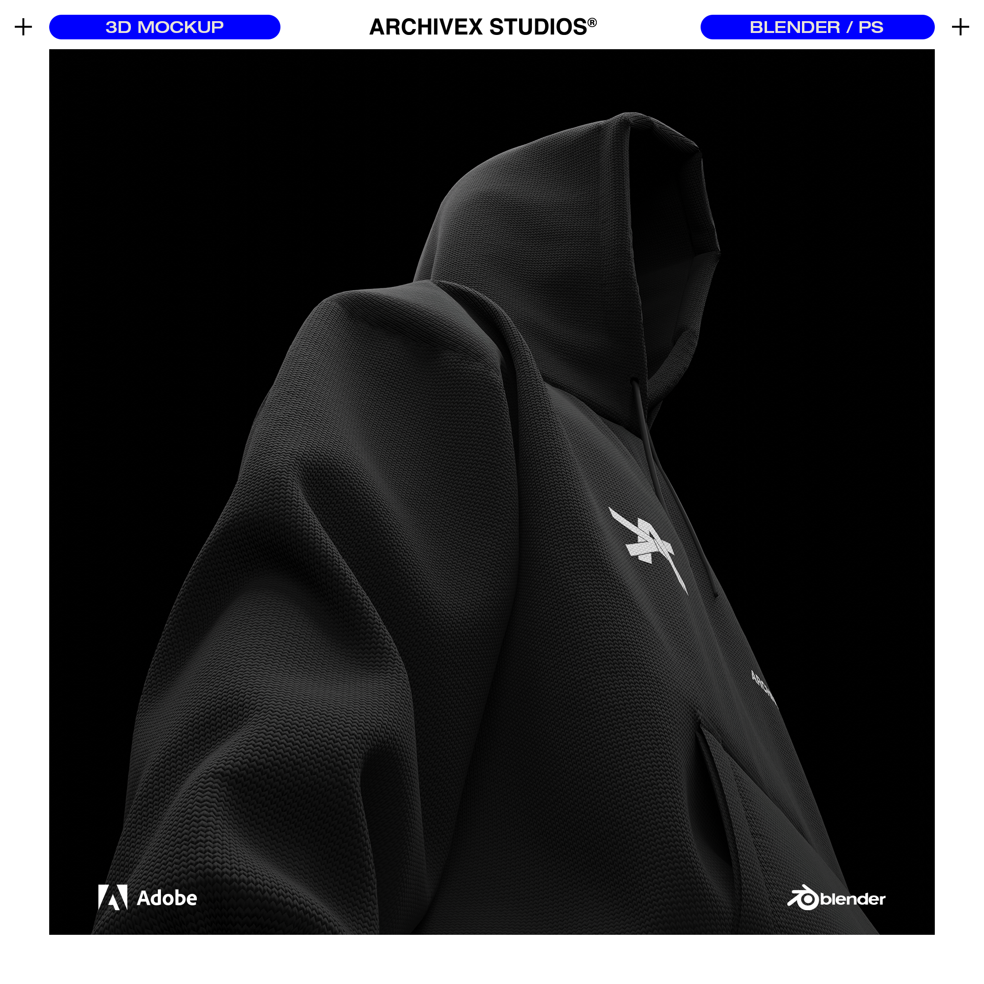 3D BOXY HOOD MOCKUP (X1)